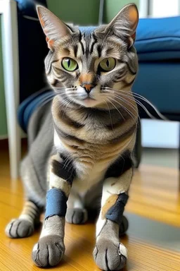 cat with 100 legs