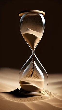 An hourglass with sand slipping through, representing the constant flow of time.