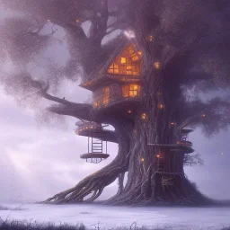 A giant tree With a giant treehouse