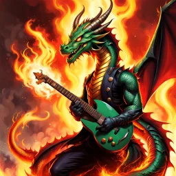 Dragon, Fire and Smog, play gitarre, Marvel style