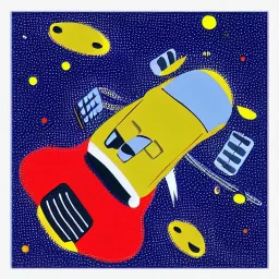 space car traffic in miro style