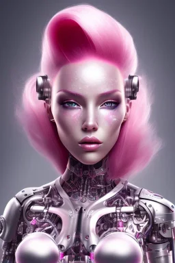 cyborg, pink hair, sexy, perfekt, real, dream