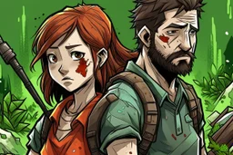 TLOU but as a coloured manga style