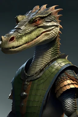 Female humanoid alligator