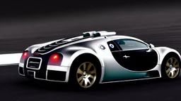 Armored Futuristic Bugatti Veyron Hyper Sport, Photorealistic,4k, Rear View, works for a pc wallpaper
