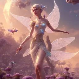 subtle transparent fairy in a galactic ambiance, delicate colors, in the foreground, full of details, smooth，soft light atmosphere, light effect，vaporwave colorful, concept art, smooth, extremely sharp detail, finely tuned detail, ultra high definition, 8 k, unreal engine 5, ultra sharp focus