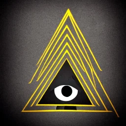 bodhivista productions, upside down pyramid with eye, logo