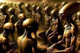 millions of centuries ago ancient alien mystic talking to mixed alien population