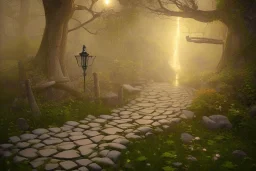 wooded stone lantern path