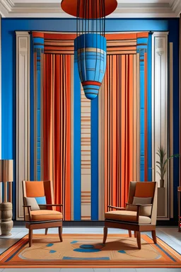 Designing textile furnishings and hangings with a contemporary, innovative vision inspired by the architectural and decorative formation of the Temple of Hatshepsut b Luxor