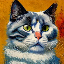 Portrait of a cat by Van Gogh