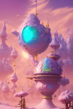 pink landsacape with multicolored crystals falling from the sky, full of details, smooth, bright sunshine，soft light atmosphere, light effect，vaporwave colorful, concept art, smooth, extremely sharp detail, finely tuned detail, ultra high definition, 8 k, unreal engine 5, ultra sharp focus