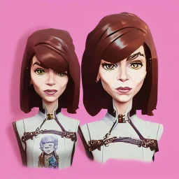 anna wintour with brown hair, lego, steampunk