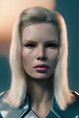 Ultra Realistic retro sci-fi scene, portrait, blonde woman, sweet young Kim Basinger face, perfect iris, glow eyes, makeup. Saturn background, Retro sci-fi style, helmet, tight latex coat, fog, rain, soft color, highly detailed, unreal engine 5, ray tracing, RTX, lumen lighting, ultra detail, volumetric lighting, 3d, finely drawn, high definition, high resolution.