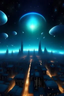 Oregami galaxy city in the universe with aliens