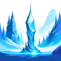colored Concept art painting of an ice pick