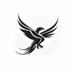 Design a minimalist and simple vector-style eagle logo. The logo should convey strength, elegance, and freedom. Focus on clean lines, subtle details, and a balanced composition. Consider using a limited color palette to enhance the simplicity. The eagle should be in a dynamic pose, symbolizing power and agility. Aim for a timeless and versatile design that can be easily recognizable at various scales. Avoid intricate elements and unnecessary complexity, opting for a sleek and modern aesthetic. R