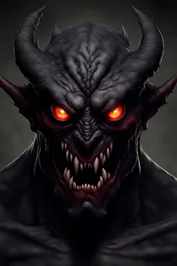demon monstrous, 4 eyes, four eyes, yellow eyes, realism, realistic