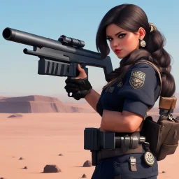 Nav Girl with big gun