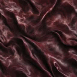 Hyper Realistic maroon marble texture on black silk