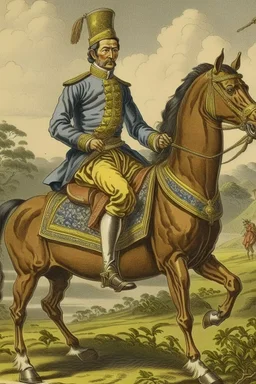 buatkan gambar pahlawan pangeran diponegoro naik kuda