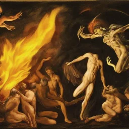 Fire god+creation of Adam