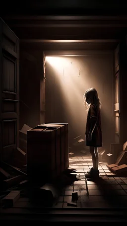 The picture shows Emma living in a state of despair and wandering, as she has lost hope of returning to her former reality. Emma is shown roaming the Cursed dimensions in search of a way out, but the closer she gets to the Cursed box, the more shadows around her, like arms of darkness besieging her. The box, which looked fine, became a portal to dark and terrifying worlds, and Emma bears the burden of being a part of this being that is beyond her comprehension. Her sad, glued face appears with e