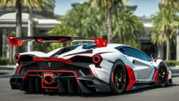 Ferrari F8 MANSORY Fused with Lamborghini Veneno, Super Detailed, desktop wallpaper, 4K, rear view