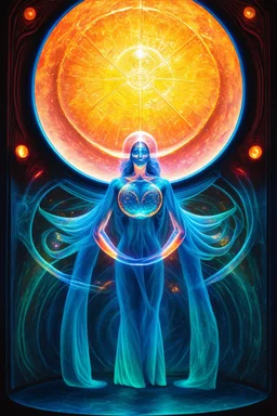 celestial preparation chamber; surrealistic optical art