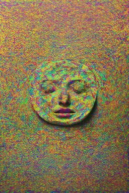 fold the lessons of forgetting back into the wholeness of Being; surrealistic optical art; vivid palette