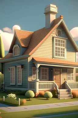 animatedsuburban house