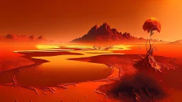golden bloody landscape