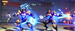 Overwatch game cool fight with all heros