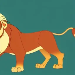 Lion King OC animated male lion cream light fur