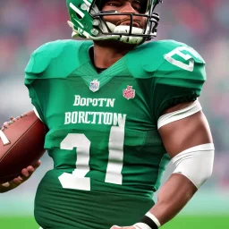 Boston Shamrocks American Football team, Magazine Cover, vintage, photo-realistic, hyper-realistic, sports