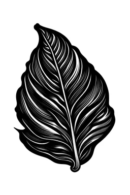 black tobacco leaf logo on white background
