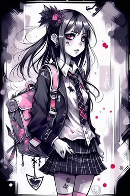 school girl punk ghost romantic