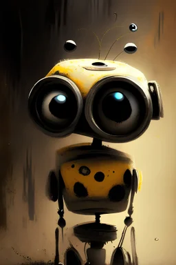 EVE from Wall-E Movie in the style of Tim Burton.