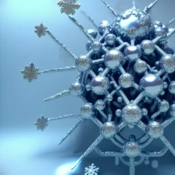  octane render, high detail, snowflake, macro