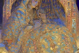 The night promised great warmth from a simoom, So we fell back to the tent, for the doom, And there re-treated— the city gates closed; Morning soon enough to return and resume. Omar Khayyam era. by artist "Andre-Charles Boulle" highly detailed, uplight, Pre-Raphaelite