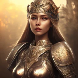 portrait of a warrior with godddes beautiful girl themed armour. extremely detailed. dslr. 100 mm lens, perfect position,hyperphotorealistic, unreal engine