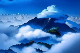 Mt sanqingshan with blue cloud