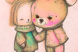 Too cute. Watercolor and ink