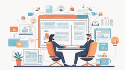 The image for the article embodies the concept of building a personal brand and achieving success in the digital world. The frame exudes a sense of professionalism, featuring an individual dressed in stylish attire seated in front of a computer screen, reflecting dedication and professionalism in the digital workspace. On the other side of the screen, there are icons and logos of popular social media platforms such as Facebook, Twitter, and Instagram, indicating personal reliance on these platfo