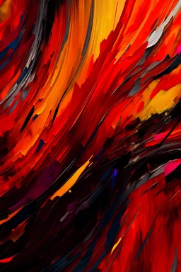 abstract paint strokes of "rage"