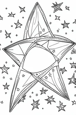 outline art for Stars coloring pages with sitch, white background, Sketch style, full body, only use outline, dementia patients style, clean line art, white background, no shadows and clear and well outlined.