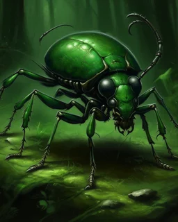 A dark green nature elemental ant painted by Albrecht Durer