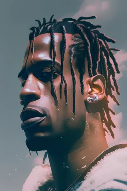 Travis Scott branco 4k