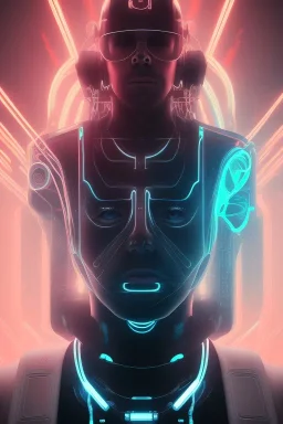 cyberpunk, head, men, portrai, tron