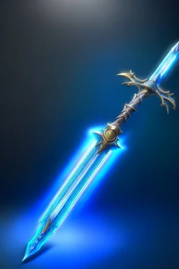 A one handed sword with blu magical energy